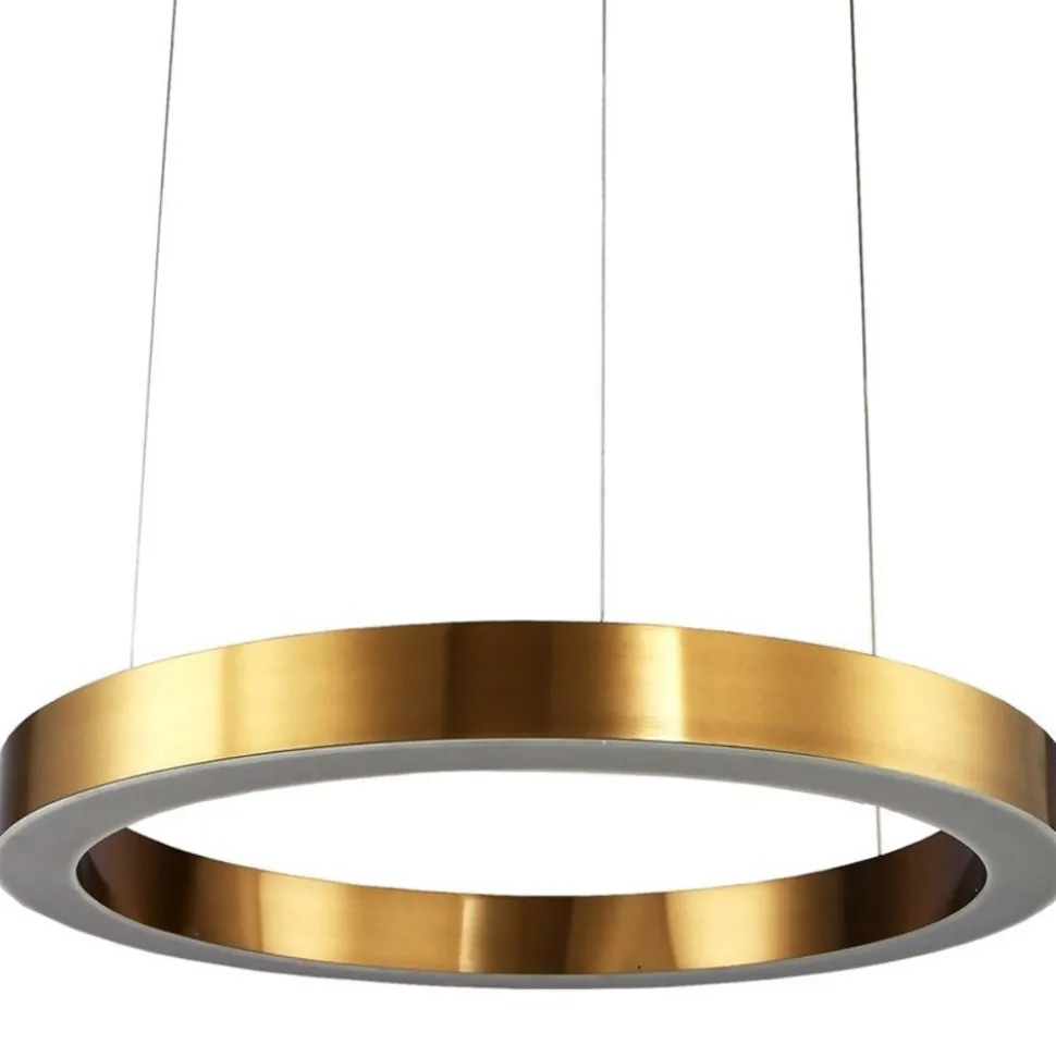 Lampa wisząca CIRCLE 80 ledowa 80 cm mosiądz