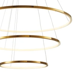 Lampa wisząca CIRCLE SLIM 40+60+80 LED  złoty 40 cm + 60 cm + 80 cm