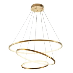 Lampa wisząca CIRCLE SLIM 40+60+80 LED  złoty 40 cm + 60 cm + 80 cm