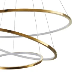 Lampa wisząca CIRCLE SLIM 40+60+80 LED  złoty 40 cm + 60 cm + 80 cm