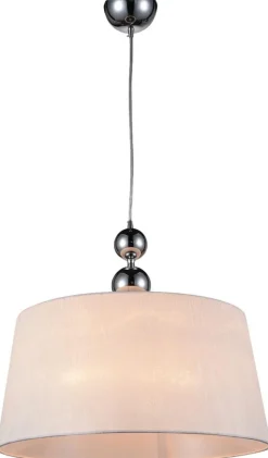 Lampa wisząca Clara 45 1x60W E27 chrom  / biały