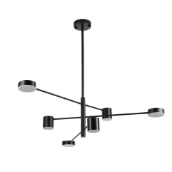 Lampa wisząca CLEX - 6P LED czarna 100  cm