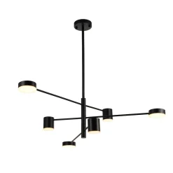 Lampa wisząca CLEX - 6P LED czarna 100  cm