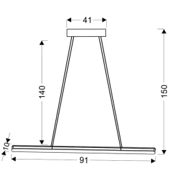 Lampa wisząca Coconut 91x8 28W LED  brązowy 4000K