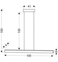 Lampa wisząca Coconut 100x8 28W LED  brązowy 4000K