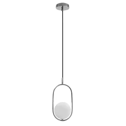 Lampa wisząca Cordel chromowy 1x20W G9  klosz biały