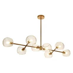 Lampa wisząca COSMIC-8 złota 85 cm