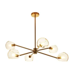 Lampa wisząca COSMIC-6 złota 75 cm