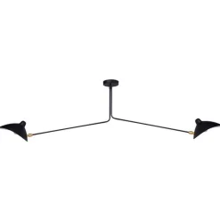 Lampa wisząca CRANE-2P dwuramienna czarna