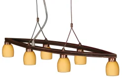 Lampa wisząca Dakota 6x40W G9 oval   miedź