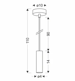 Lampa Wisząca Dallas 142 mm Złoty 1