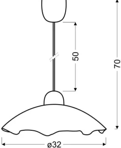 Lampa wisząca Dama 32 cm 1x60W E27   beżowy