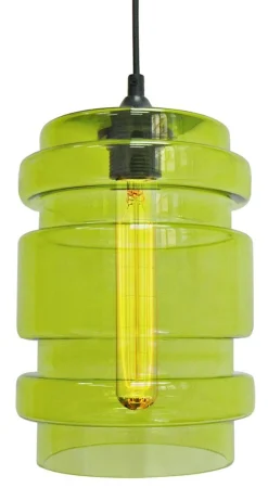 Lampa wisząca Decorado 18 1x60W E27  klosz zielony + żarówka