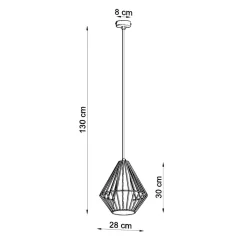 Lampa wisząca DEMI biała
