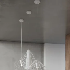 Lampa wisząca DEMI biała