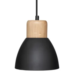 Lampa wisząca Desy czarna/ naturalna