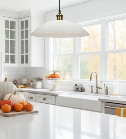 Lampa wisząca Dexter 3 miedziany 1x60W  E27 klosz biały