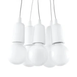 Lampa wisząca DIEGO 5 biała