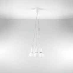 Lampa wisząca DIEGO 5 biała
