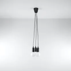 Lampa wisząca DIEGO 3 czarna