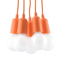 Lampa wisząca DIEGO 5 pomarańczowy