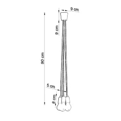 Lampa wisząca DIEGO 5 pomarańczowy