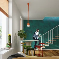 Lampa wisząca DIEGO 5 pomarańczowy