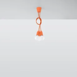 Lampa wisząca DIEGO 3 pomarańczowy
