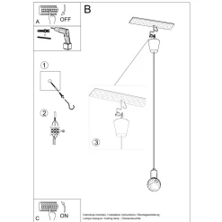 Lampa wisząca DIEGO 1 szara