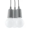 Lampa wisząca DIEGO 3 szara