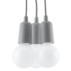 Lampa wisząca DIEGO 3 szara