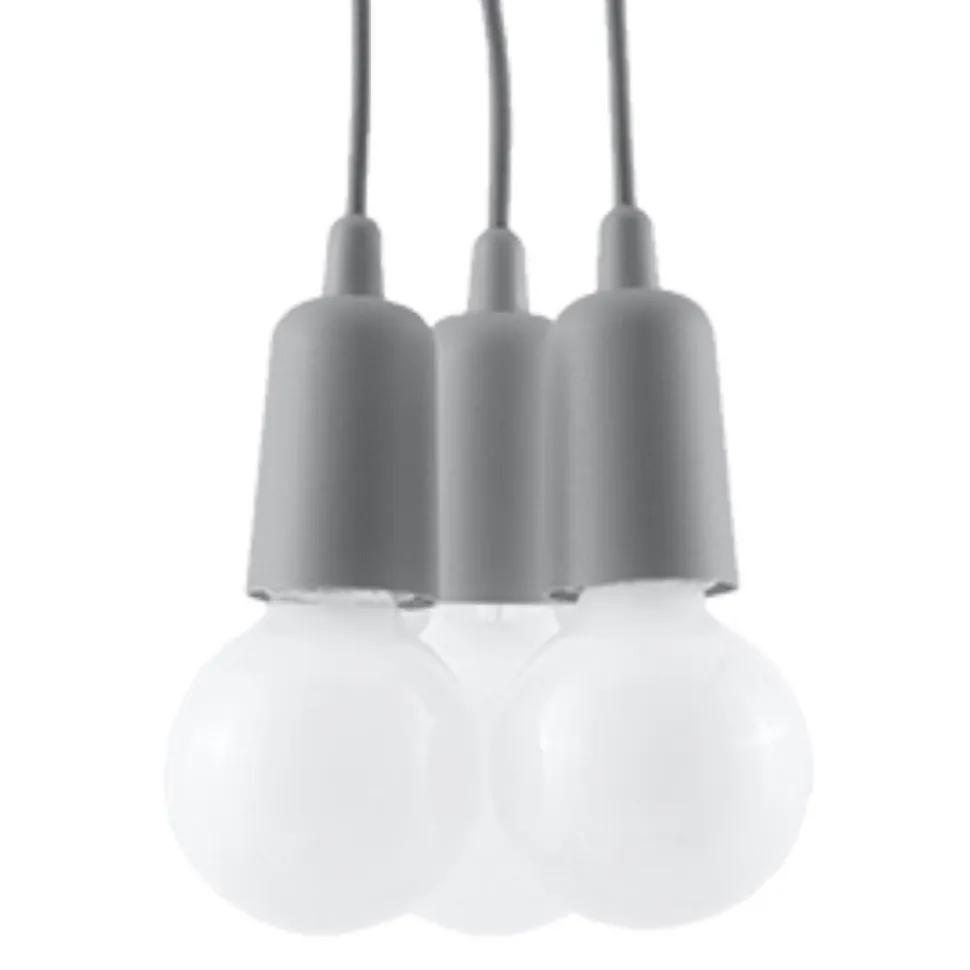 Lampa wisząca DIEGO 3 szara