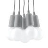 Lampa wisząca DIEGO 5 szara