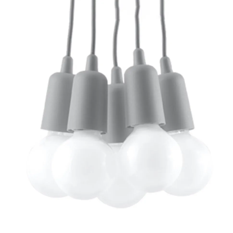 Lampa wisząca DIEGO 5 szara