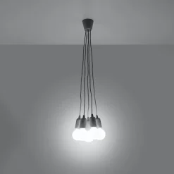 Lampa wisząca DIEGO 5 szara