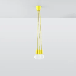 Lampa wisząca DIEGO 3 żółta