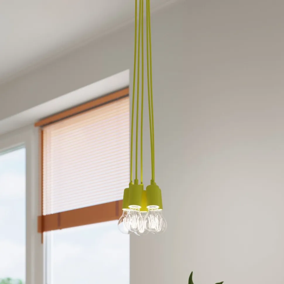 Lampa wisząca DIEGO 5 żółta
