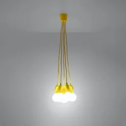 Lampa wisząca DIEGO 5 żółta