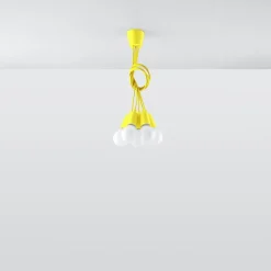 Lampa wisząca DIEGO 5 żółta