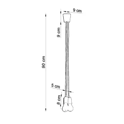 Lampa wisząca DIEGO 3 zielony