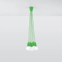 Lampa wisząca DIEGO 5 zielony