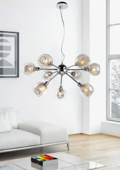 Lampa wisząca Dixy 9x40W E14 chrom