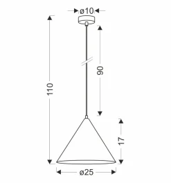Lampa wisząca Dunca 25 czarny 1x40 E27  klosz jasny dębowy