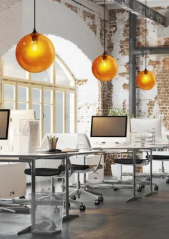 Lampa wisząca EDISON 25 1x60W E27  bursztynowy