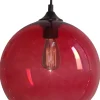 Lampa wisząca EDISON 25 1x60W E27  czerwony