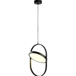 Lampa wisząca ELIPSE LED czarna 38 cm
