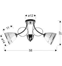 Lampa wisząca Elotte 2x40W E27 biały