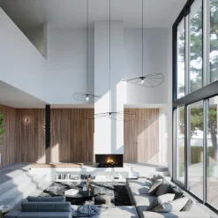 Lampa wisząca ESKOLA 70 czarna