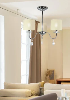 Lampa wisząca Estera 3x40W E14 chrom