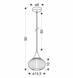 Lampa Wisząca Exeter  145Mm czarny